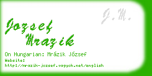 jozsef mrazik business card